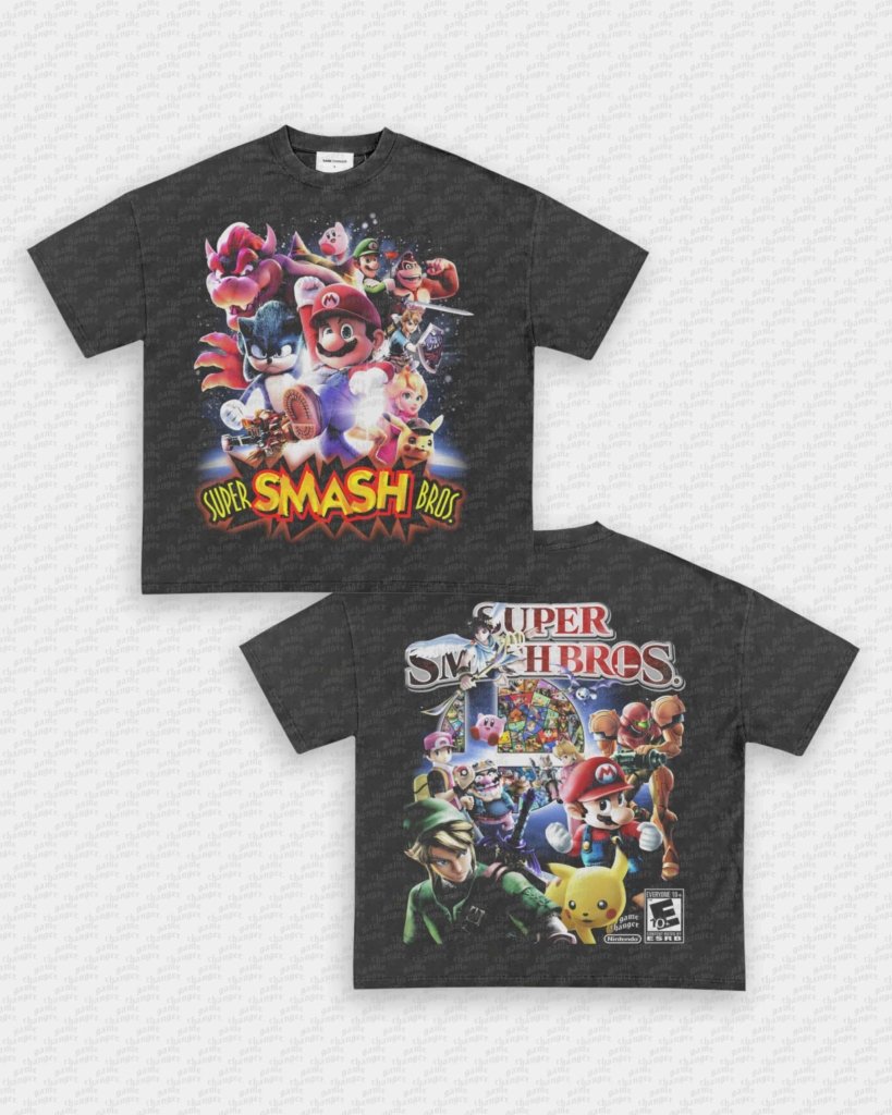 SUPER SMASH BROS TEE - [DS] - VIP - GAME CHANGERS - GAME CHANGERS GRAPHIC TEE