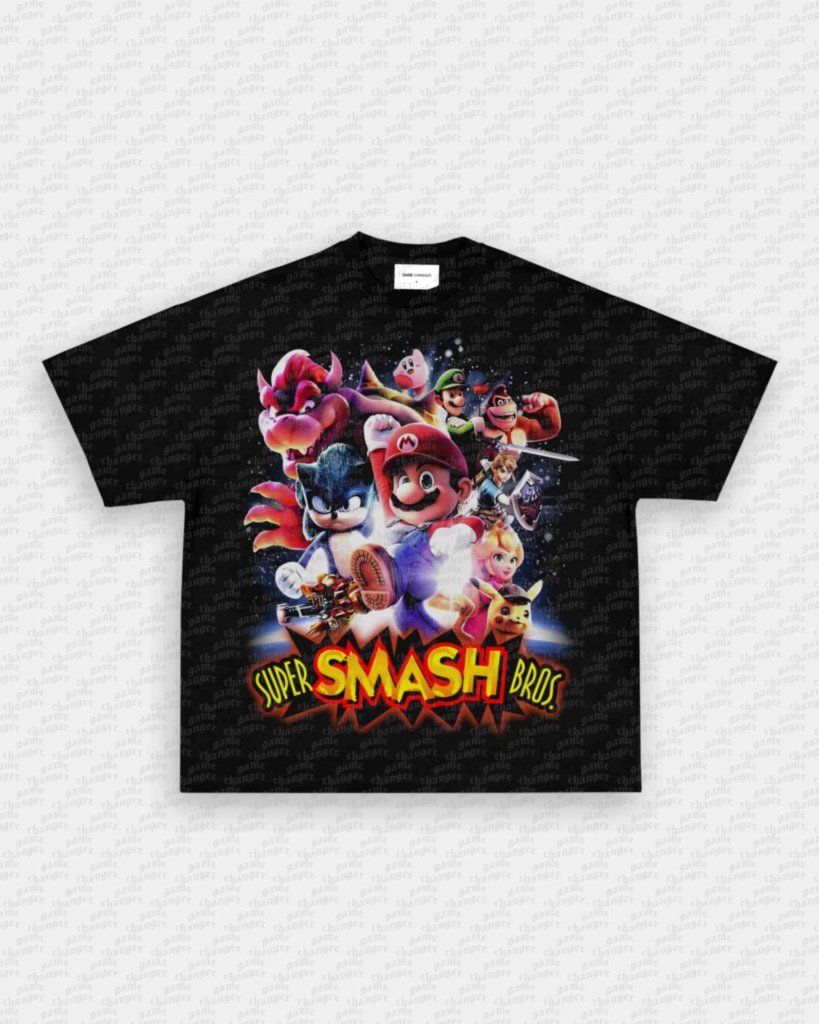 SUPER SMASH BROS V2 TEE - VIP - GAME CHANGERS - GAME CHANGERS GRAPHIC TEE