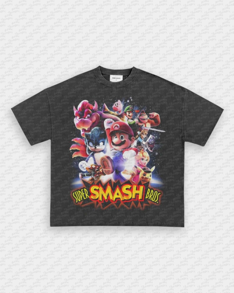 SUPER SMASH BROS V2 TEE - VIP - GAME CHANGERS - GAME CHANGERS GRAPHIC TEE